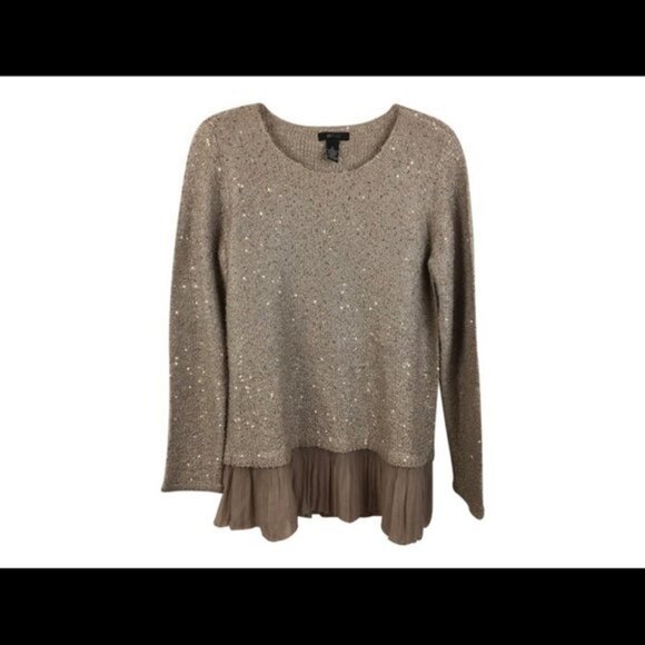 Sequin embellished tan and gold - Picture 2 of 3